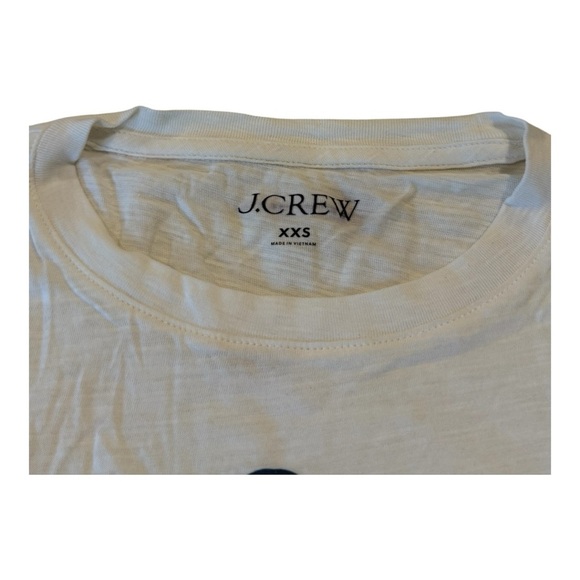 J. Crew Mermaid Cafe Graphic Short Sleeve T- Shirt Size XXS CA556 NEW Ivory Blue - Picture 4 of 14
